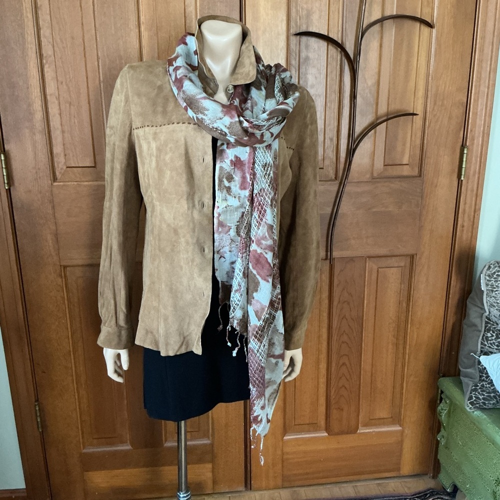 Vintage Timberland Women's Brown Suede leather shirt style jacket